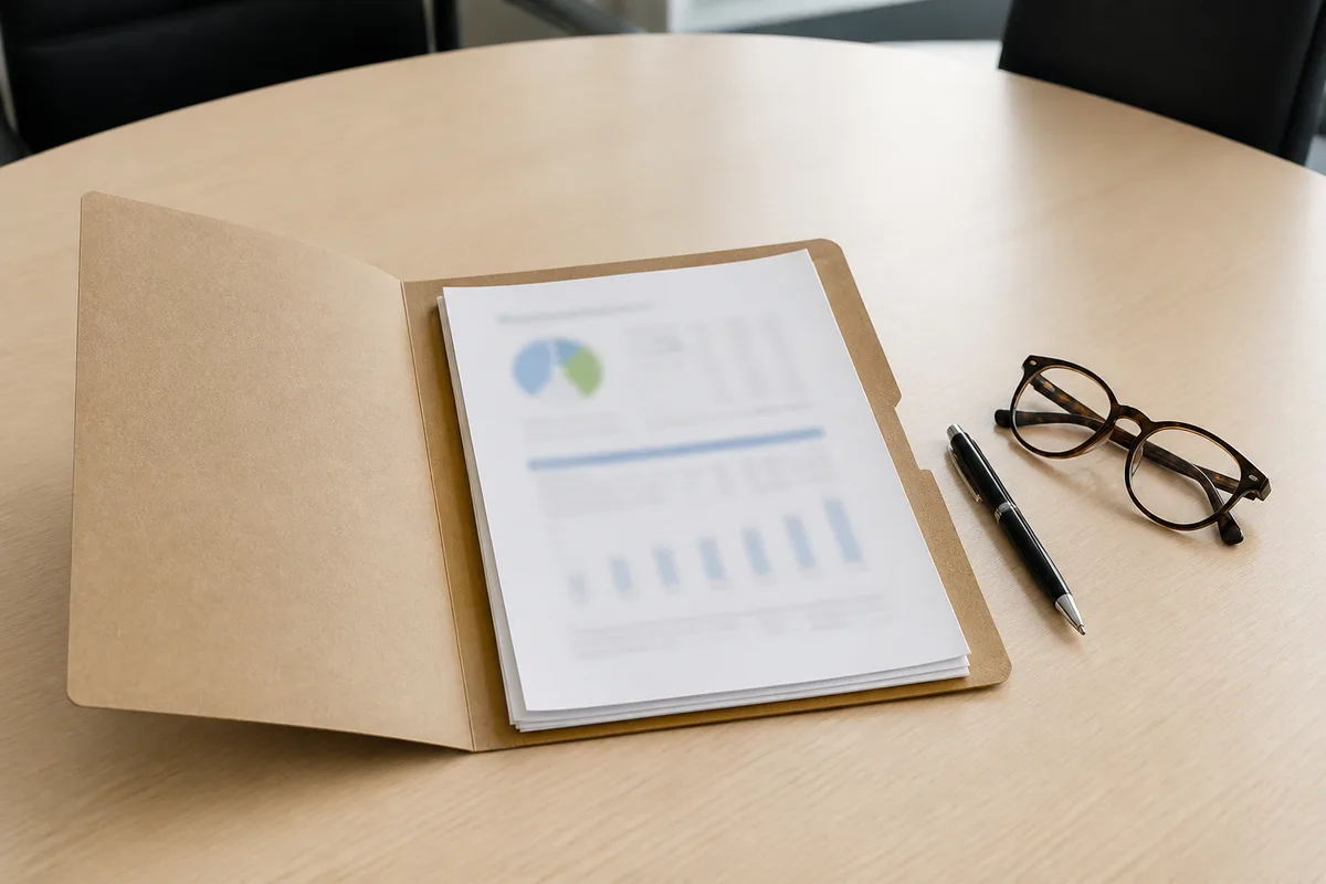 Dossier de prêt immobilier et documents bancaires posés sur une table